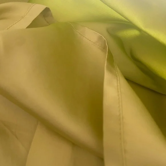 J CREW 100% Silk Lime Neon Green Strapless Cocktail Party Dress w Bow Size: 4P - Picture 7 of 10